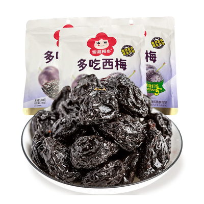 雪海梅乡 多吃西梅 208g量贩装 果脯果干办公室休闲零食 梅子 蜜饯 健康低脂