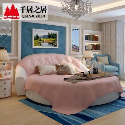 森美人圆床双人床婚床简约酒店情趣公主床主卧室大小户型情侣床