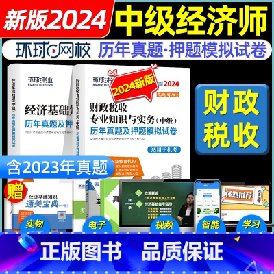 [财税+基础]历年真题+模拟+宝典+押题 [正版]环球网路学院中级经济师2024年历年真题试卷题库2024经济基础知识人