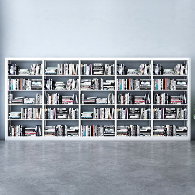 域赢钢制书架学校图书馆书店书籍室阅览室单面书架资料架一列五组五层