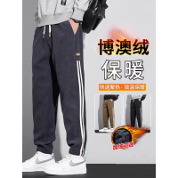 休闲裤男士春秋季新款舒适柔软束脚哈伦运动卫裤灯芯绒男裤子