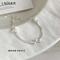 925纯银蝴蝶结蛇骨链手链女轻奢小众精致高级送闺蜜生日礼物手饰送女朋友老婆情人节七夕生日礼物