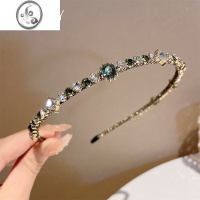 JiMi韩国宫廷复古发箍户外发捆发卡森系仙女简约水晶镶钻压发头箍