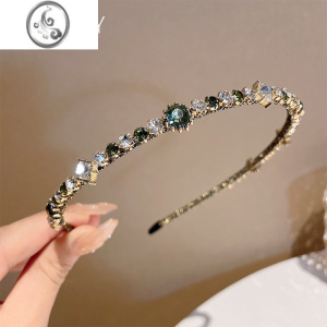 JiMi韩国宫廷复古发箍户外发捆发卡森系仙女简约水晶镶钻压发头箍 复古镶钻发箍