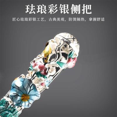 家柏饰(CORATED)珐琅彩公道杯玻璃耐热茶海锤纹倒茶器创意个性功夫杯190076Z