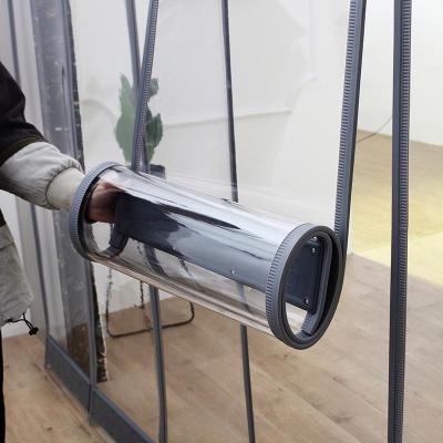 空调帘磁铁对吸超市闪电客隔热塑料隔断帘磁吸夏季防蚊透明软帘2.5mm磁吸灰色边宽40cm*高270cm/一片