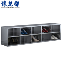 豫龙都不锈钢换鞋柜10格台