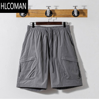 HLCOMAN上弹工装 美式复古机能风工装短裤松紧腰抽绳多口袋休闲五分裤男