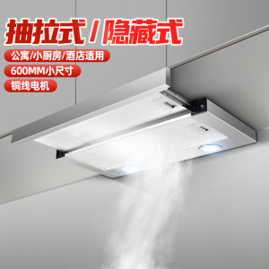 欢呼好太太抽拉式油烟机 欧式600mm小尺寸公寓式大吸力嵌入隐藏式迷你小户型出租房酒店式家用脱排吸烟机上门安装C-130