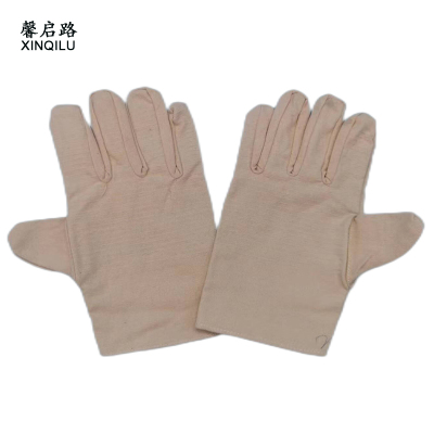 馨启路 24道黄甲帆布手套电焊手套 均码 (1双)