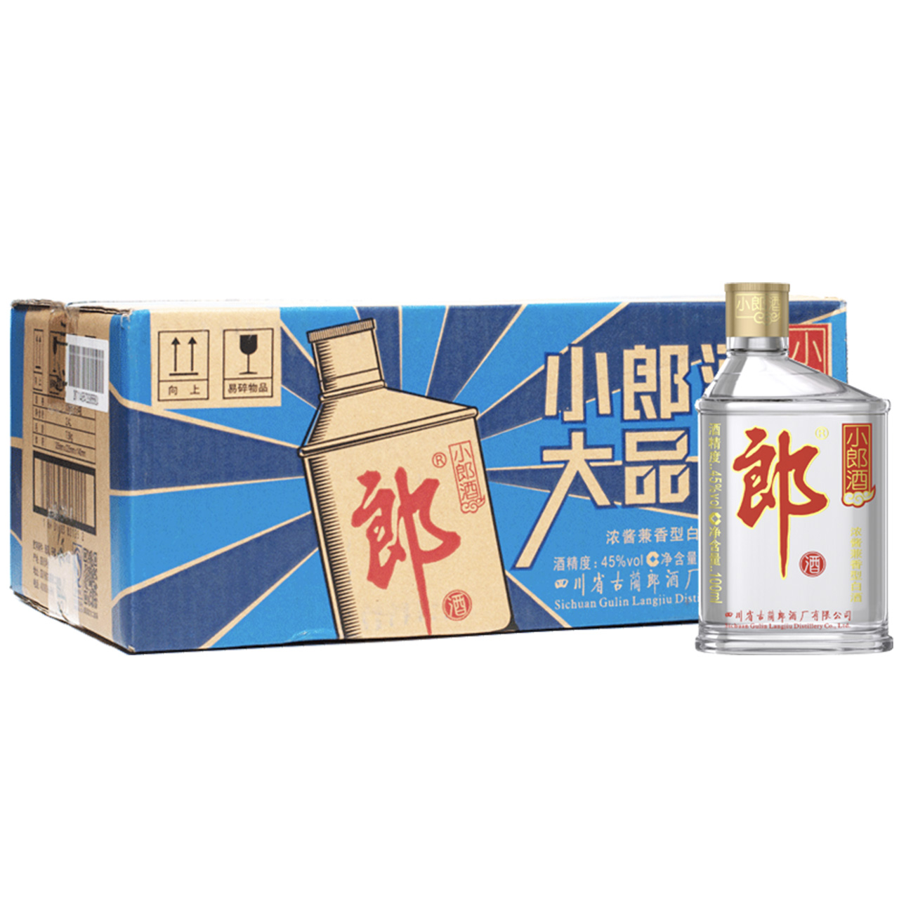 郎酒 经典小郎酒 45度兼香型白酒100ml 24瓶 整箱装