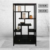 BONJEAN博古架实木新中式简约多宝阁禅意书房书架客厅隔断展示柜组合定制
