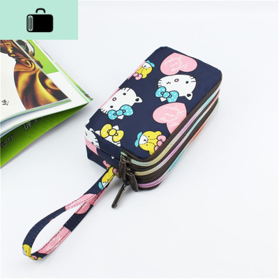 尼龙加厚手拿包长款钱包女布艺手机零钱袋新款女士三层大容量手包NEW LAKE女手包