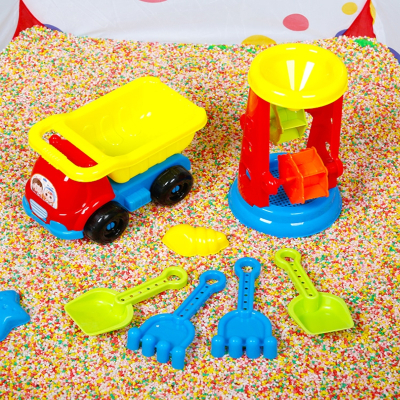 儿童玩具套装室内家用沙池宝宝魅扣大颗粒决明子沙滩围栏彩石玩具沙子