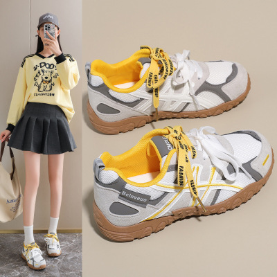 ins韩版新款老爹鞋女20266春季跑步休闲节拍厚底增高