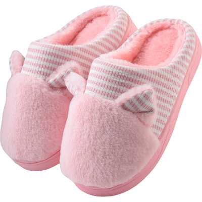 冬季儿童棉拖鞋居家用包跟室内男女童家居保暖厚底小孩毛毛绒拖鞋