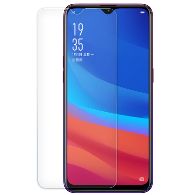 [买2送手机壳]轻万适用oppoa7x钢化膜非全屏A7x玻璃贴膜高清透明防摔贴膜