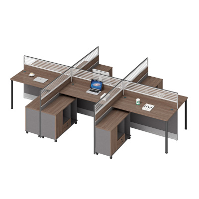 科朔 办公桌职员桌 员工桌 板式屏风班台桌 六人位 KS-06L3020