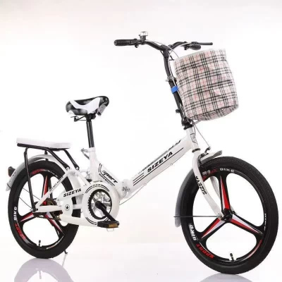 免充气新款女式自行车儿童折叠车减震车小学生男女式单车20寸