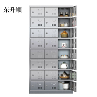 东升顺201不锈钢食堂带锁餐具柜24门碗柜钥匙锁1800*900*350