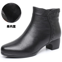短靴女秋冬新款英伦风软底切尔西靴网红复古圆头粗中跟女棉鞋