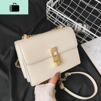 包包2020新款潮链条奶油色斜挎包女包百搭ins洋气质感时尚小方包NEW LAKE女斜挎包
