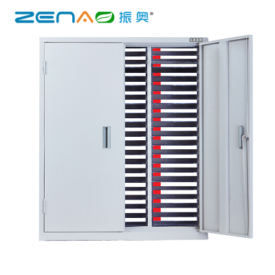 振奥 A4文件柜抽屉式办公效率柜资料整理柜铁皮柜效率柜带锁/台(285x850x1010mm 63抽带门(小盒))