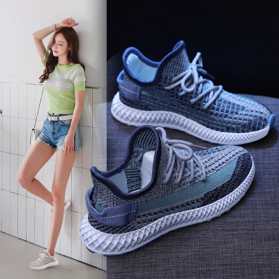 透气飞织女鞋2021夏季新款韩版学生款运动鞋女潮休闲网鞋女