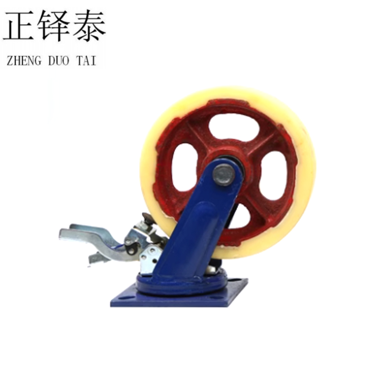 正铎泰 尼龙铁芯重型刹车万向轮10寸250mm/个