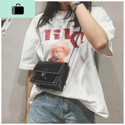 2019新款包包女学生斜挎包韩版夏季百搭迷你单肩包链条锁扣小方包NEW LAKE女士单肩包