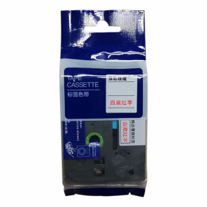 鑫诚达 TZ-232 12mmX8m 白底红字 色带 (计价单位:盒) 白色