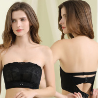 超薄款无肩带隐形大码内衣女美背式抹胸大显小聚拢调整型收副乳罩