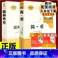 [人教版 必读2册]九下简爱+儒林外史 [正版]艾青诗选 原著书籍人教版无删减 九年级上册必读课外阅读书目读 9初中生初