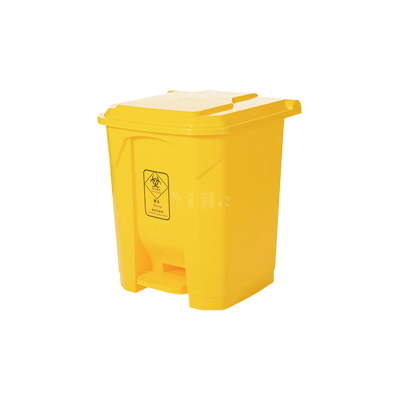 翌嘉YJ4060415医疗垃圾桶脚踏式垃圾箱黄色带盖废物回收箱 30升