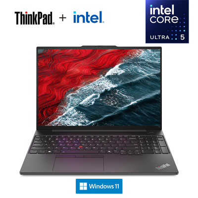 ThinkPad E16 00CD AI 2024 经典商务本 16英寸笔记本电脑 英特尔酷睿Ultra 5 125H 16G内存 2T固态 2.5K高色域 黑 定制