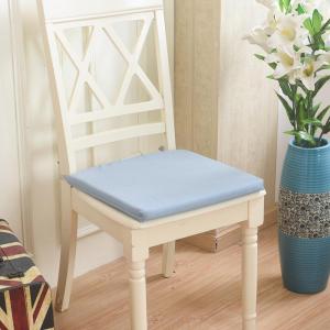 美帮汇田园地中海简约格子餐椅垫 布艺色织坐垫 防滑海绵垫座椅垫可拆洗