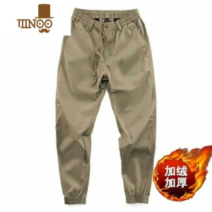 YANXU工地工装裤男潮牌束脚松紧腰小脚宽松大码秋季户外裤汽修工作裤男休闲裤