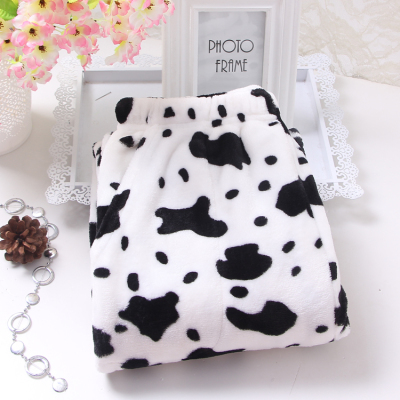 HLCOMAN法兰绒珊瑚绒家居裤男女睡裤秋冬保暖起居裤新款加厚睡衣大码宽松睡裤