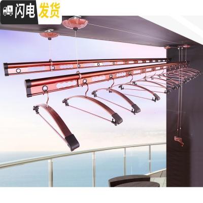 三维工匠手摇升降晾衣架单杆式室内家用手动被子自动晒衣架双杆式lyj加厚 1.2米双排无衣架晾衣架配件