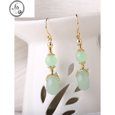 JiMi设计复古耳环百搭简约大气925银耳钩耳夹耳饰品古风耳坠女新