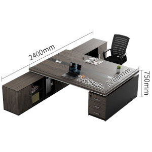 黎珞兴双人办公桌+(长侧柜)+2椅子 张