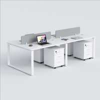 臻远 GWH-04 简约职员桌办公桌屏风工作卡位 对坐四人位含柜