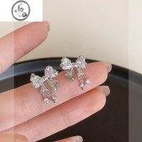 JiMi精致甜酷蝴蝶结流苏蚊香盘耳夹轻奢高级小众设计感新潮无耳洞耳饰