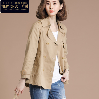 广赫妈妈装外套女时尚2020新款春秋五十岁中老年女装大码短款风衣洋气风衣