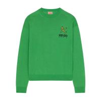 高田贤三(Kenzo)美利奴羊毛针织套衫长袖圆领胸前刺绣休闲舒适百