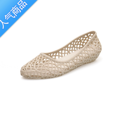 SUNTEK夏季女款洞洞鞋镂空女塑料果冻凉鞋防滑平底护士鞋透气妈妈鞋舒适