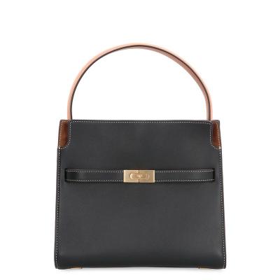 托里.伯奇(TORY BURCH)女士单肩包光滑皮革拼接麂皮链条手提斜挎