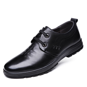 38-47码新款系带男士休闲鞋真皮头层牛皮百搭特大码男鞋