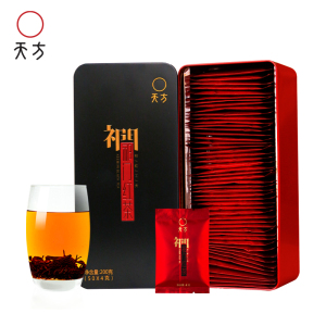 [内含50小袋]安徽天方茶叶200g祁门红茶 长条商务礼盒装茶叶 配礼品手提袋