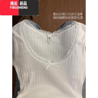 YIBUSHENG芭蕾bm风白色正肩短袖T恤女季2024新款设计感小众别致短款上衣